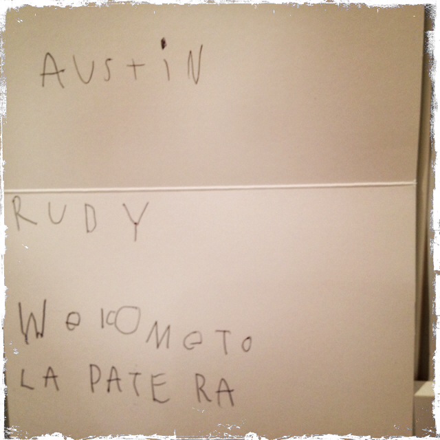 a note from one of Rudy's classmates…precious!